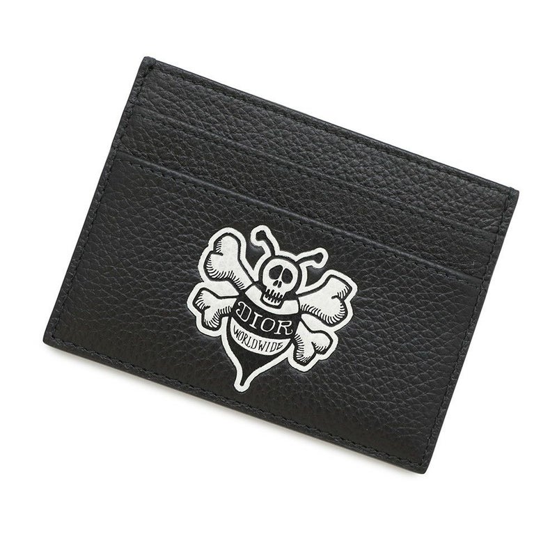 クリスチャン・ディオール カードケース ショーン・ステューシー コラボ ビー パッチ カードホルダー Christian Dior 黒