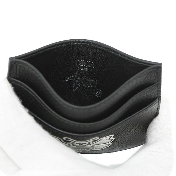 クリスチャン・ディオール カードケース ショーン・ステューシー コラボ ビー パッチ カードホルダー Christian Dior 黒