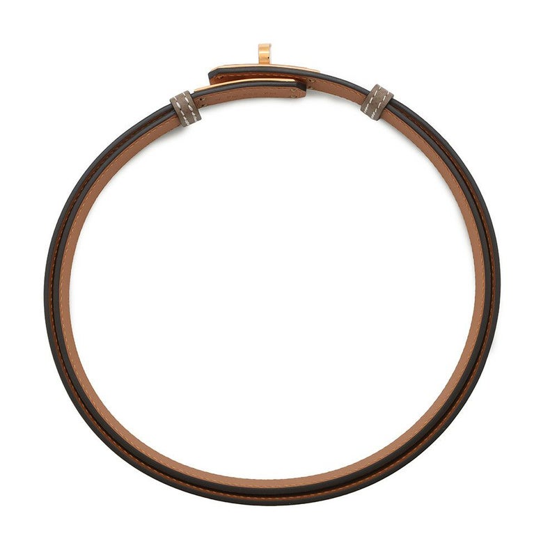 エルメス ケリーベルト 18 エトゥープ/ピンクゴールド金具 エプソン W刻印 HERMES べルト