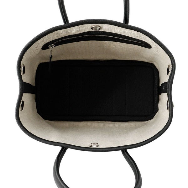 エルメス トートバッグ ネオ・ガーデン 23 ガーデンパーティ ブラック/シルバー金具 ネゴンダ K刻印 黒