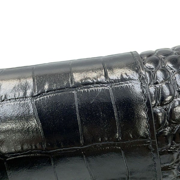 バレンシアガ チェーンショルダーバッグ ダウンタウン DOWNTOWN XS クロコ型押しレザー 689121 BALENCIAGA 黒