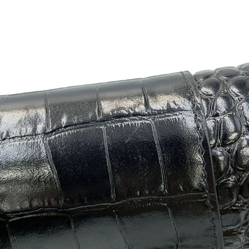 バレンシアガ チェーンショルダーバッグ ダウンタウン DOWNTOWN XS クロコ型押しレザー 689121 BALENCIAGA 黒