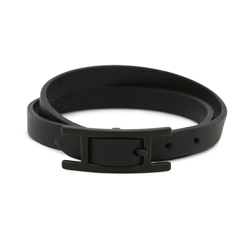 エルメス ブレスレット ビーアピ ドゥブルトゥール ブラック/ブラック金具 スイフト/エプソン サイズT4 黒