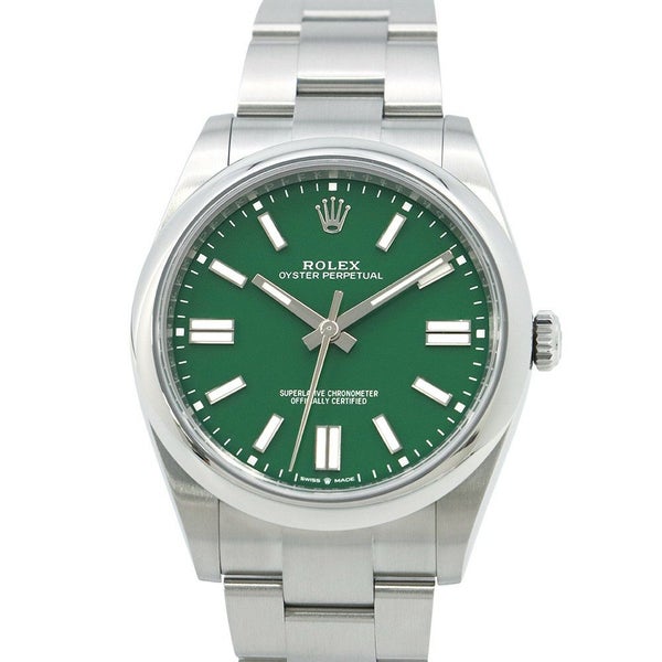 ロレックス オイスターパーペチュアル41 ランダムシリアル ルーレット 124300 ROLEX 腕時計 グリーン文字盤