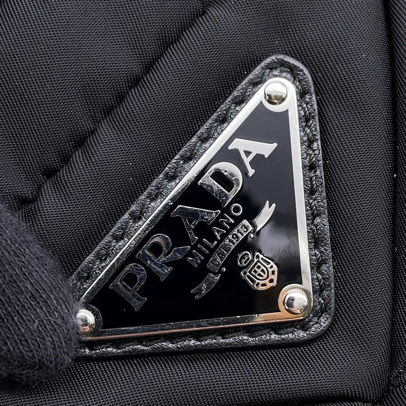 プラダ ショルダーバッグ テスートキルト ナイロン キルティング 1BC151 PRADA バッグ ポーチ付き 黒