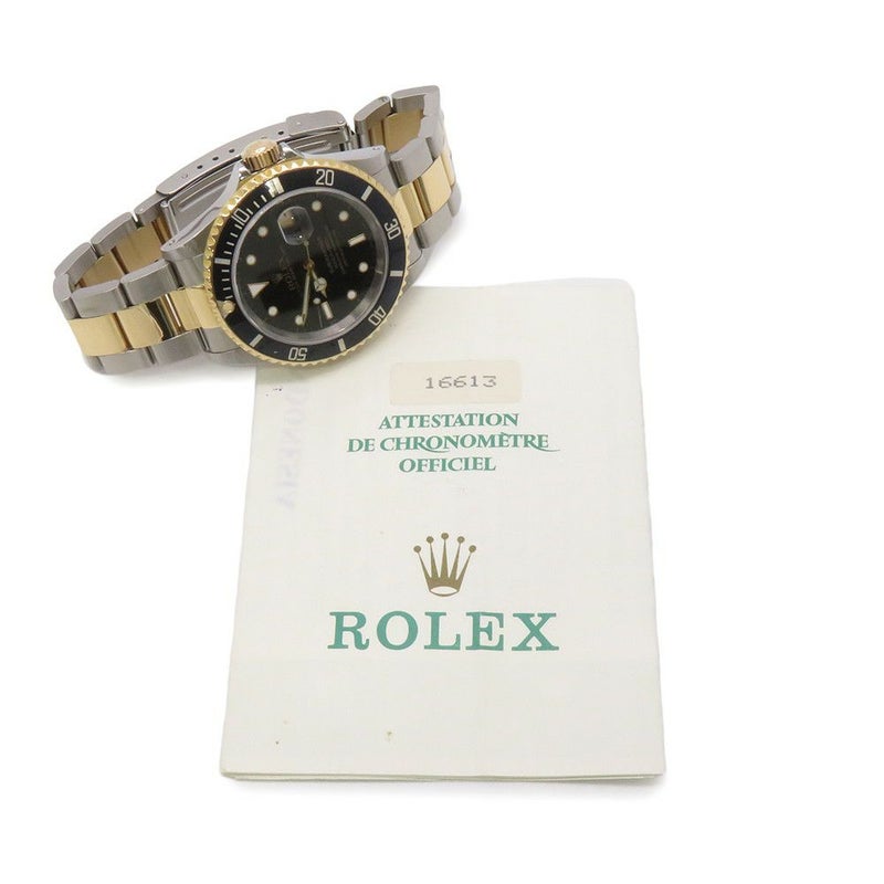 ロレックス サブマリーナ デイト コンビ SS/K18YGイエローゴールド E番 16613 ROLEX 腕時計 黒文字盤