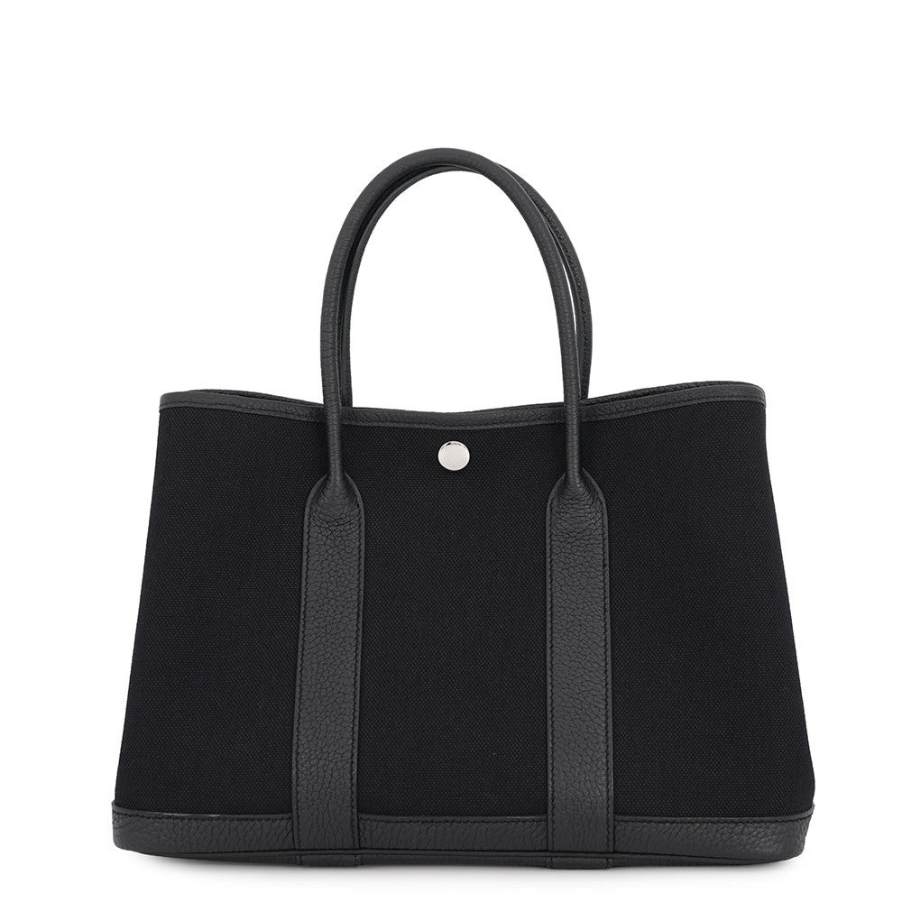 エルメス トートバッグ ガーデンパーティTPM ブラック/シルバー金具