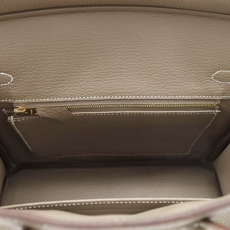 エルメス バーキン25 エトゥープ/ゴールド金具 トゴ W刻印 HERMES Birkin ハンドバッグ