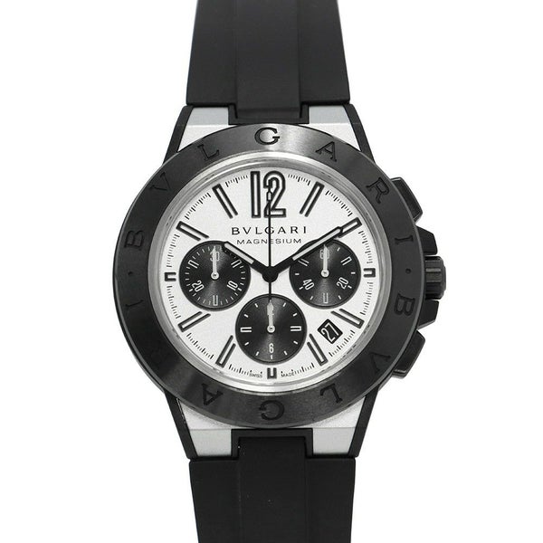 ブルガリ ディアゴノ マグネシウム クロノグラフ DG42SMCCH BVLGARI 腕時計 シルバー文字盤