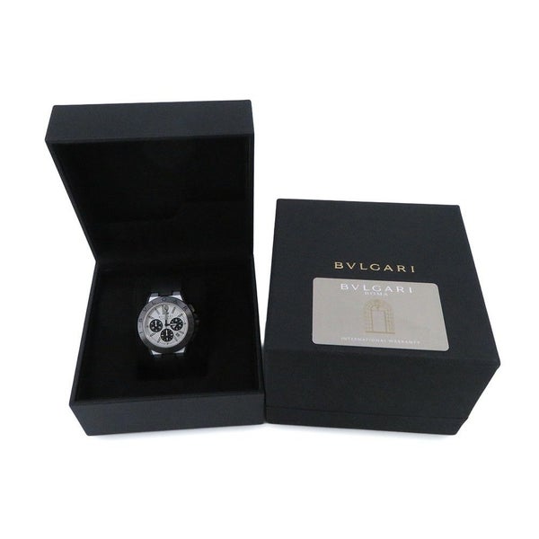ブルガリ ディアゴノ マグネシウム クロノグラフ DG42SMCCH BVLGARI 腕時計 シルバー文字盤