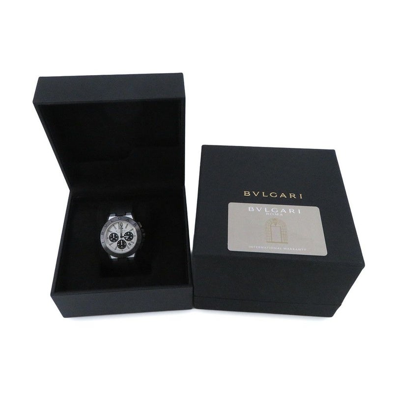 ブルガリ ディアゴノ マグネシウム クロノグラフ DG42SMCCH BVLGARI 腕時計 シルバー文字盤