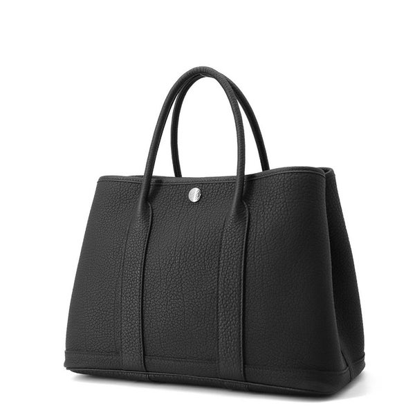 エルメス トートバッグ ガーデンパーティTPM ブラック/シルバー金具 ネゴンダ K刻印 黒