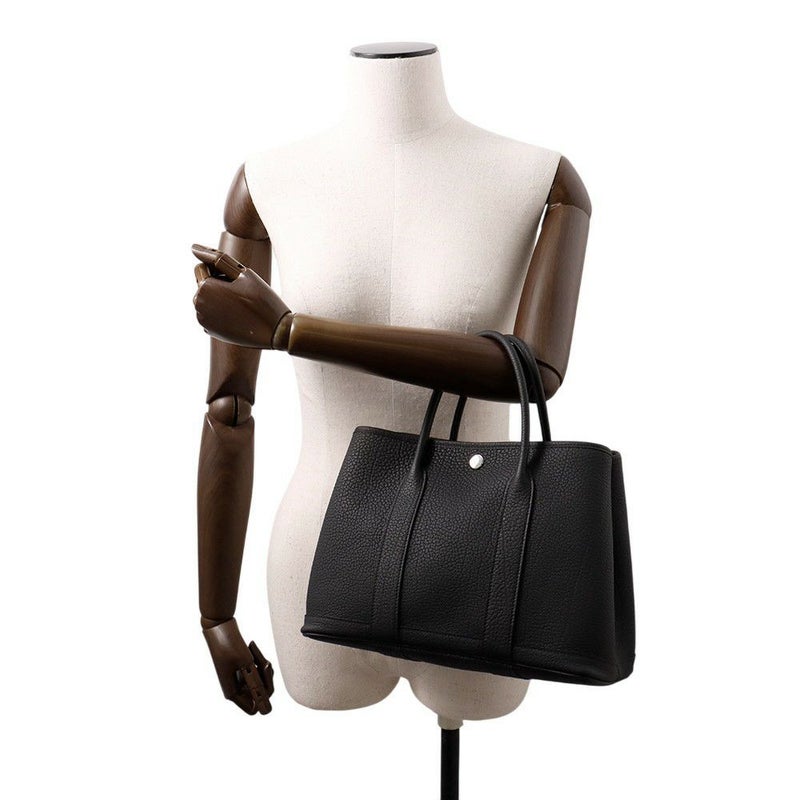 エルメス トートバッグ ガーデンパーティTPM ブラック/シルバー金具 ネゴンダ K刻印 黒