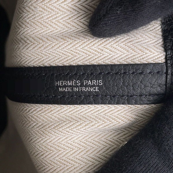 エルメス トートバッグ ガーデンパーティTPM ブラック/シルバー金具 ネゴンダ K刻印 黒