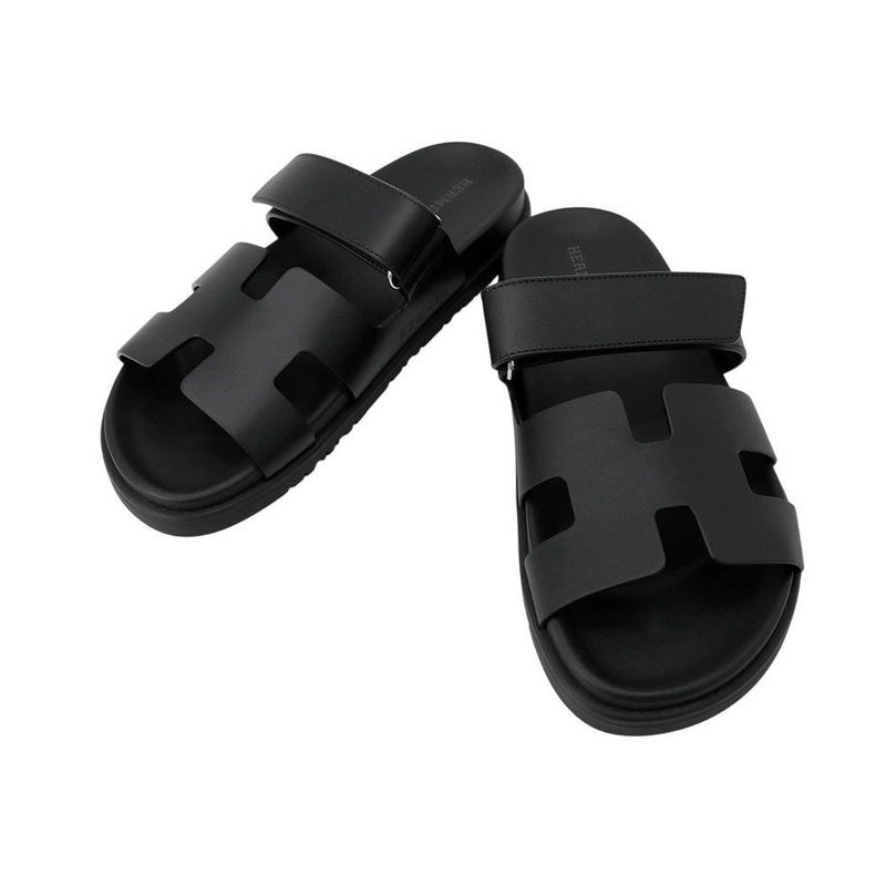 エルメス サンダル シプレ カーフレザー レディースサイズ38 HERMES 靴 黒