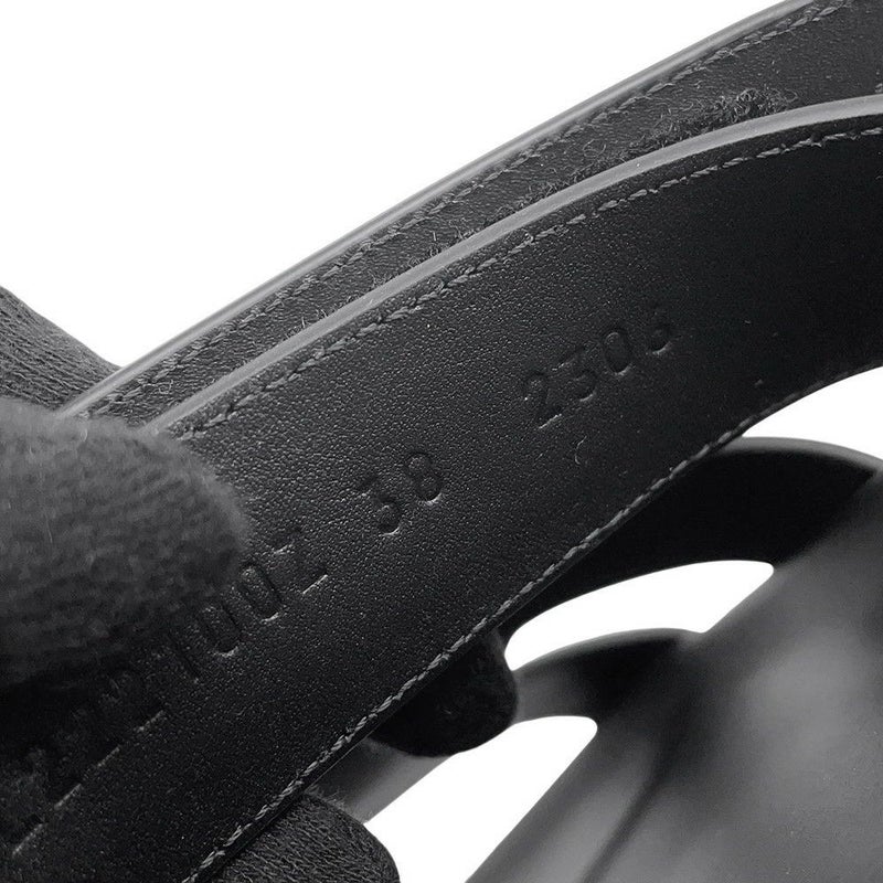 エルメス サンダル シプレ カーフレザー レディースサイズ38 HERMES 靴 黒