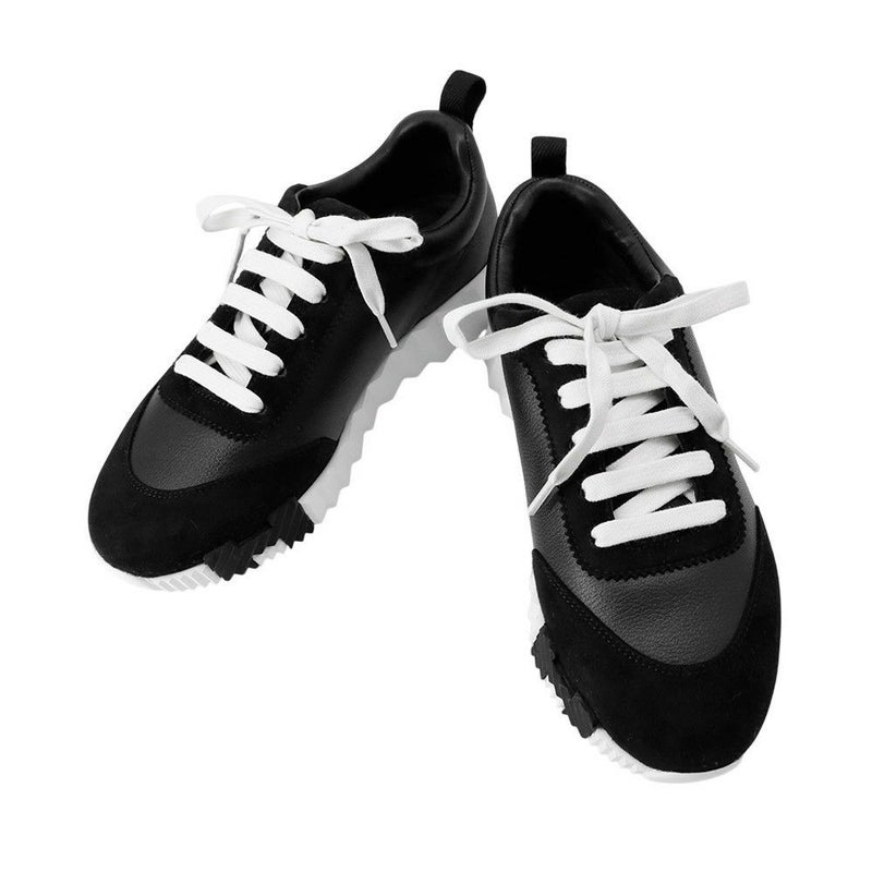 エルメス スニーカー バウンシング レザー レディースサイズ36.5 HERMES 靴 黒