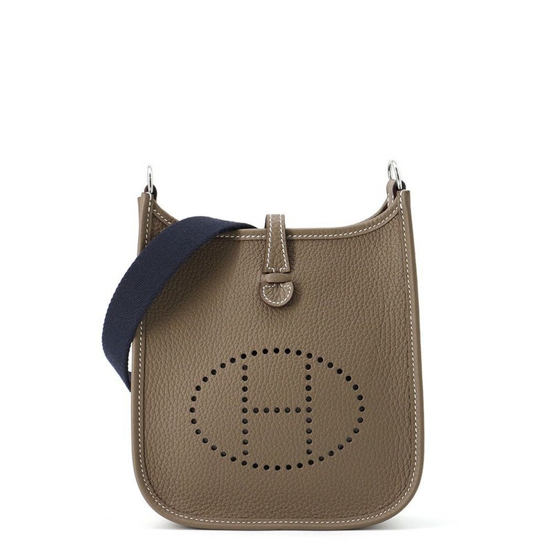 エルメス エブリンTPM アマゾン エトゥープ/ブルーインディゴ/シルバー金具 トリヨンクレマンス W刻印