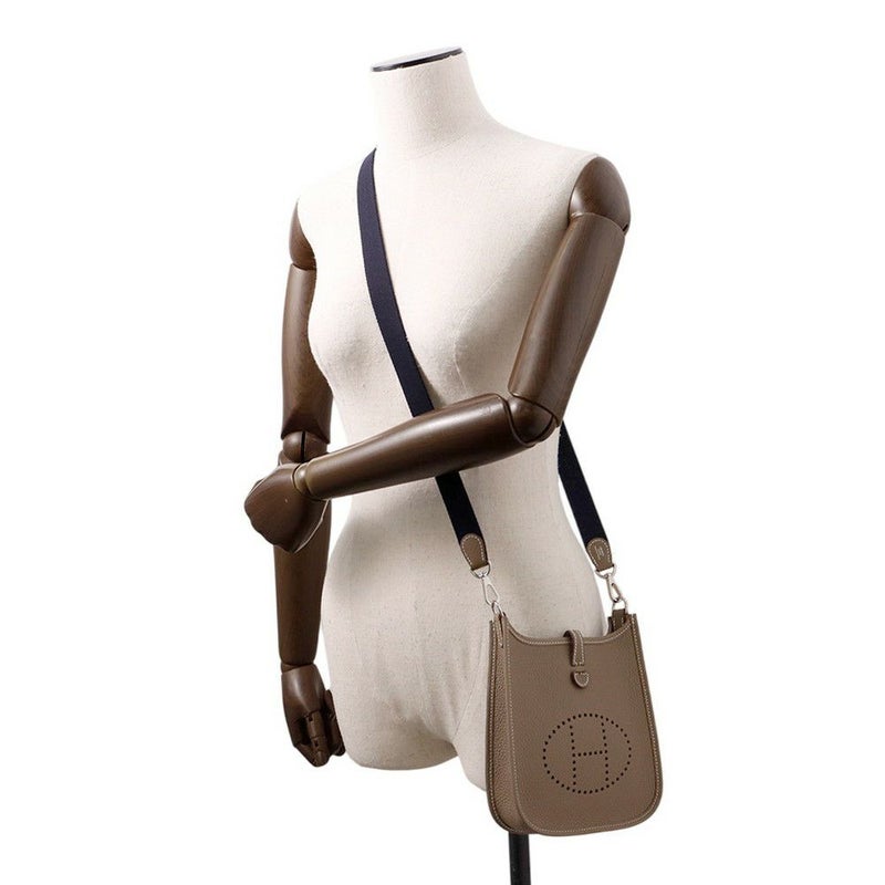 エルメス エブリンTPM アマゾン エトゥープ/ブルーインディゴ/シルバー金具 トリヨンクレマンス W刻印