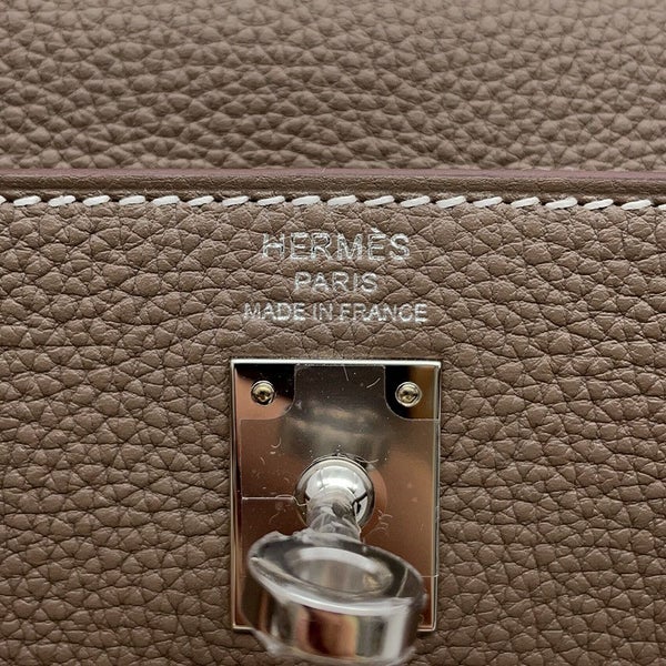 エルメス ハンドバッグ ケリー25内縫い エトゥープ/シルバー金具 トゴ W刻印 2wayショルダー
