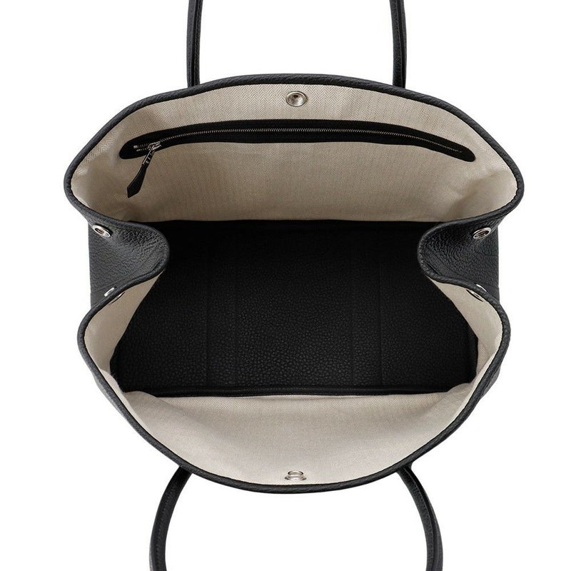 エルメス トートバッグ ガーデンパーティPM ブラック/シルバー金具 ネゴンダ K刻印 HERMES Garden Party 黒