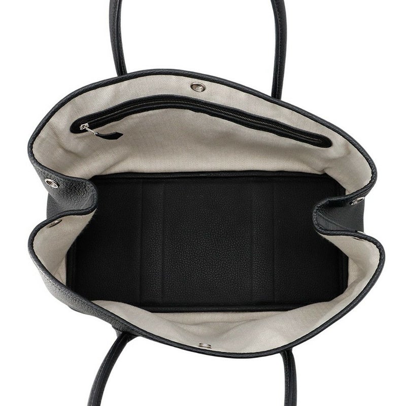 エルメス トートバッグ ガーデンパーティPM ブラック/シルバー金具 ネゴンダ D刻印 HERMES Garden Party 黒