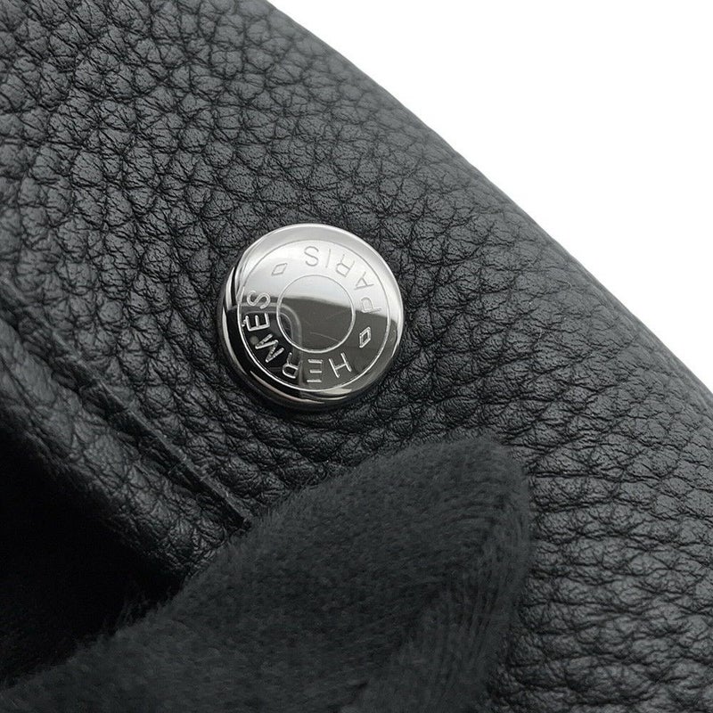 エルメス トートバッグ ガーデンパーティPM ブラック/シルバー金具 ネゴンダ D刻印 HERMES Garden Party 黒