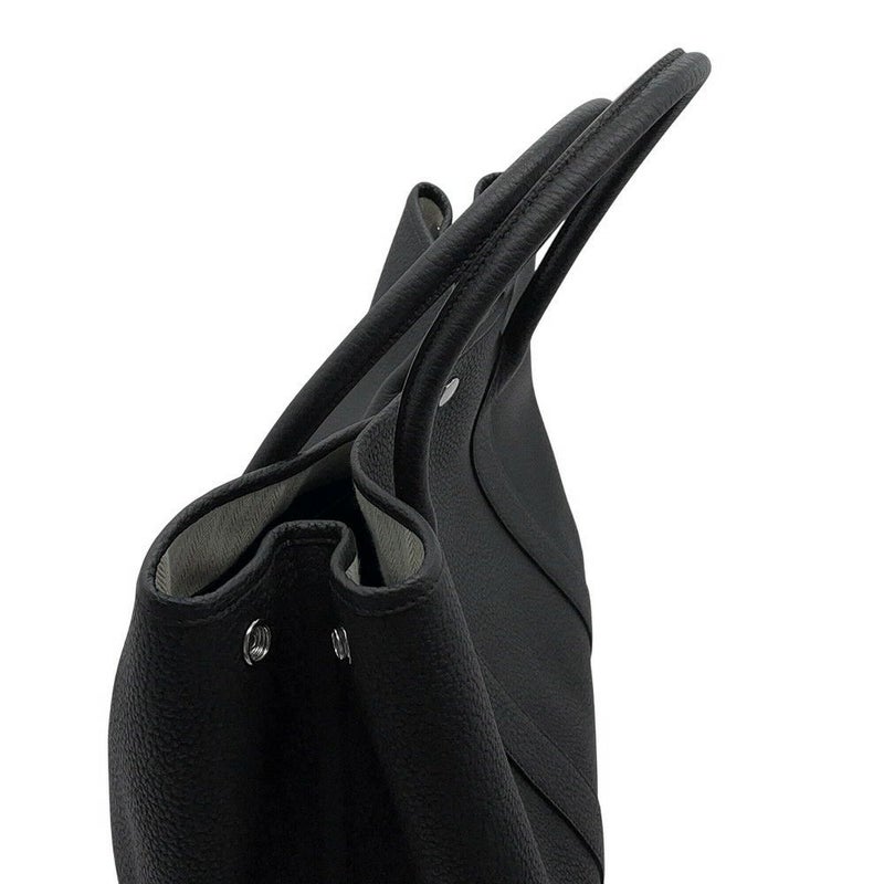 エルメス トートバッグ ガーデンパーティPM ブラック/シルバー金具 ネゴンダ D刻印 HERMES Garden Party 黒