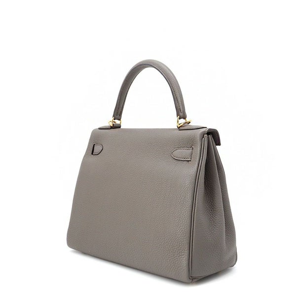 エルメス ハンドバッグ ケリー28 内縫い エタン/ゴールド金具 トゴ U刻印 HERMES Kelly 2wayバッグ