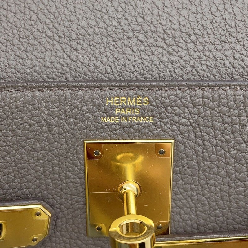 エルメス ハンドバッグ ケリー28 内縫い エタン/ゴールド金具 トゴ U刻印 HERMES Kelly 2wayバッグ