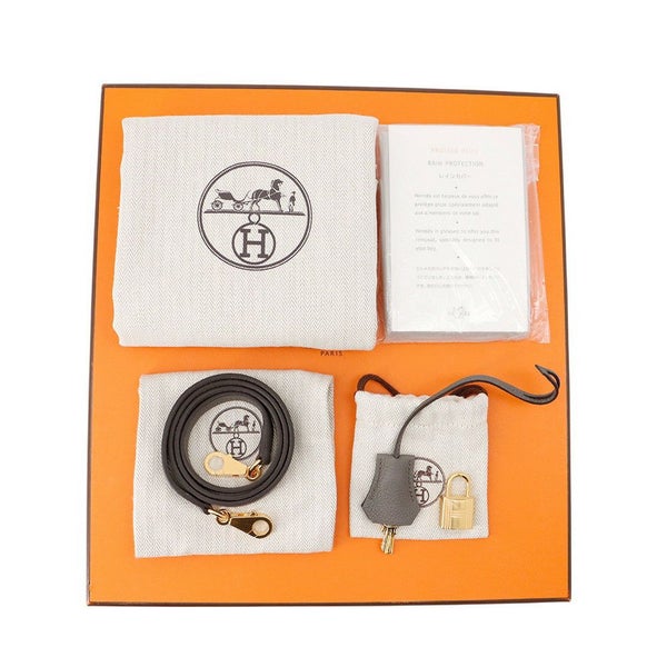 エルメス ハンドバッグ ケリー28 内縫い エタン/ゴールド金具 トゴ U刻印 HERMES Kelly 2wayバッグ