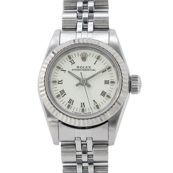 ロレックス デイトジャスト SS/K18WGホワイトゴールド R番 67194 ROLEX 腕時計 白文字盤