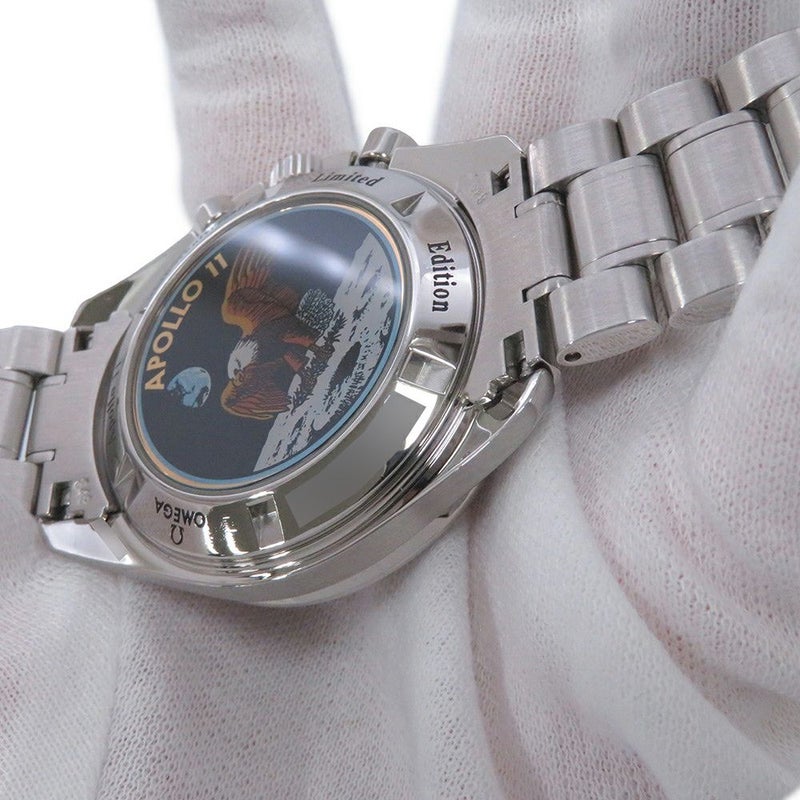 オメガ スピードマスター プロフェッショナル アポロ11号 35周年記念 クロノグラフ 3569.31 世界3500本限定 白文字盤