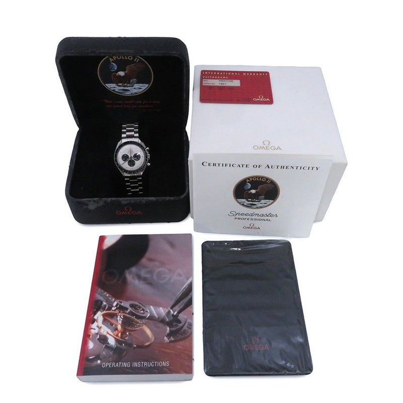オメガ スピードマスター プロフェッショナル アポロ11号 35周年記念 クロノグラフ 3569.31 世界3500本限定 白文字盤