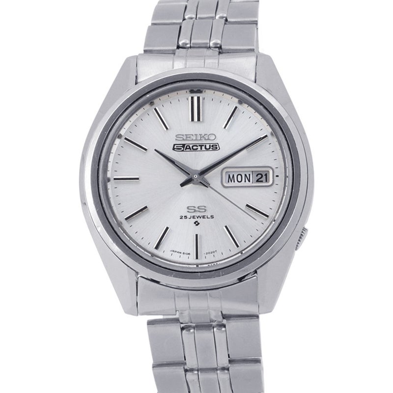 セイコー 5アクタス 6106-7740 SEIKO 腕時計 シルバー文字盤 ヴィンテージ