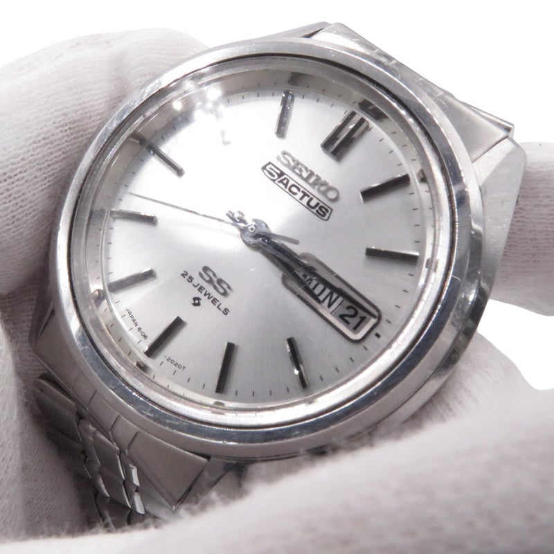 セイコー 5アクタス 6106-7740 SEIKO 腕時計 シルバー文字盤 ヴィンテージ