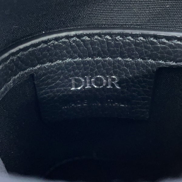 クリスチャン・ディオール ショルダーバッグ オブリーク サドル バーティカルポーチ Christian Dior 黒 トロッター