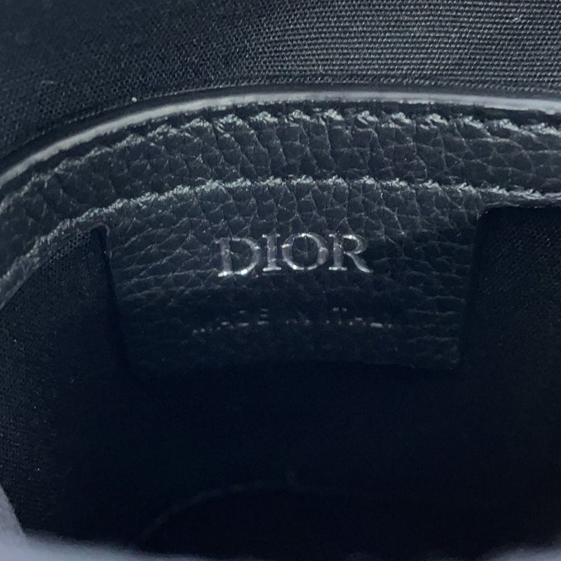 クリスチャン・ディオール ショルダーバッグ オブリーク サドル バーティカルポーチ Christian Dior 黒 トロッター