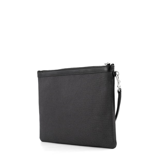 サンローランパリ クラッチバッグ リヴ ゴーシュ キャンバス/レザー 581369 SAINT LAURENT PARIS 黒