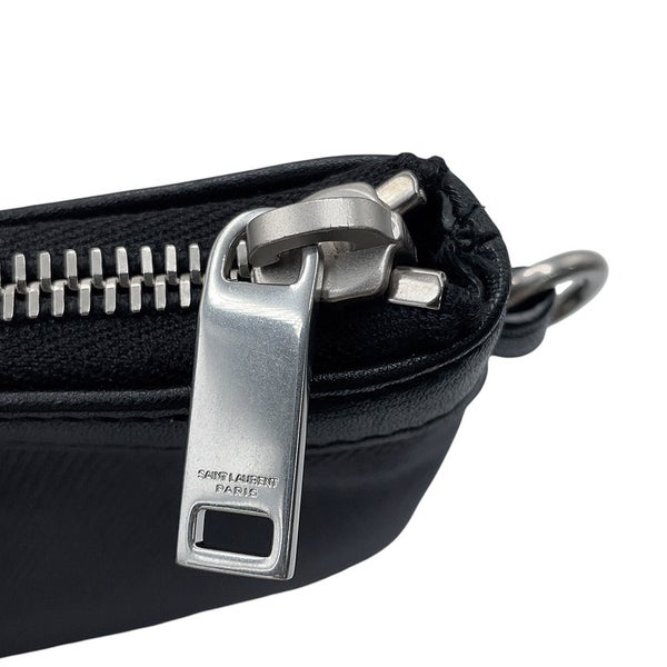 サンローランパリ クラッチバッグ リヴ ゴーシュ キャンバス/レザー 581369 SAINT LAURENT PARIS 黒