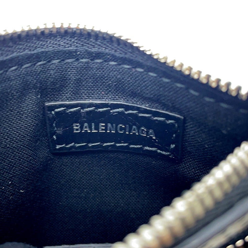 バレンシアガ コインケース ルカゴール グラフィティ Le Cagole 776769 BALENCIAGA 小銭入れ 黒 白