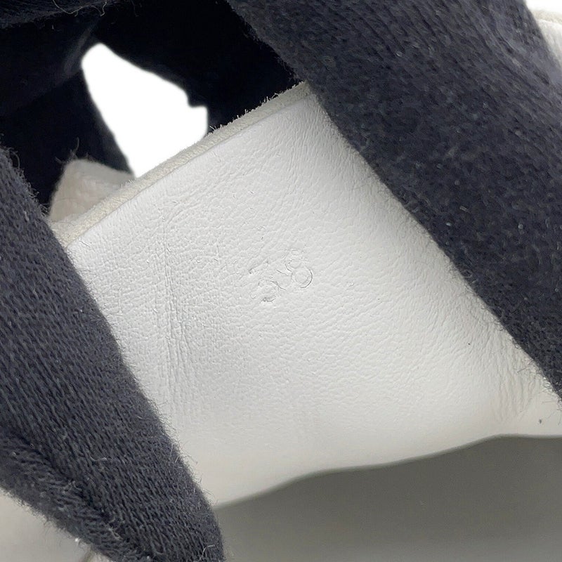 エルメス スニーカー バウンシング レザー/スエード レディースサイズ38 HERMES 靴 白 黒