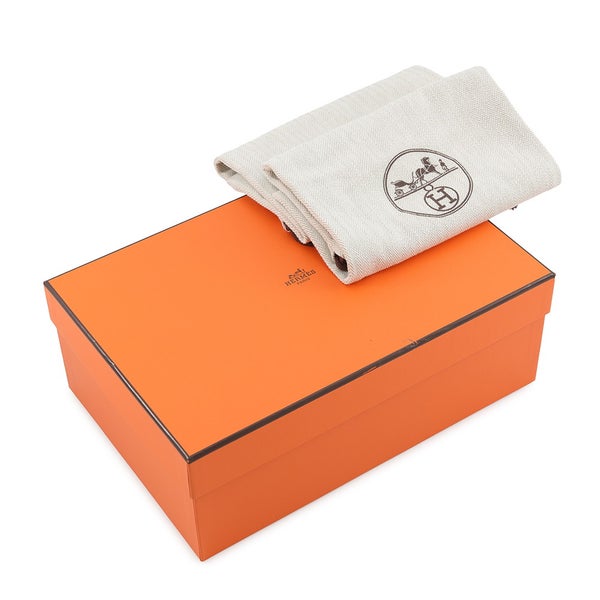 エルメス スニーカー バウンシング レザー/スエード レディースサイズ38 HERMES 靴 白 黒
