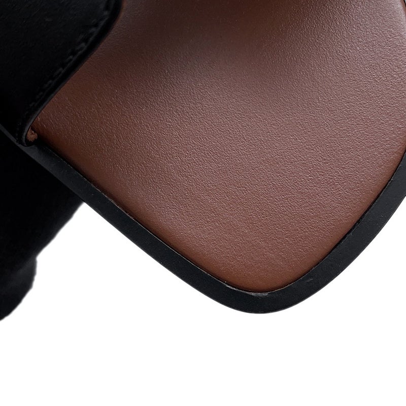 エルメス サンダル オラン レディースサイズ37 1/2 HERMES 靴 黒