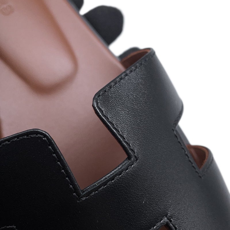 エルメス サンダル オラン レディースサイズ37 1/2 HERMES 靴 黒