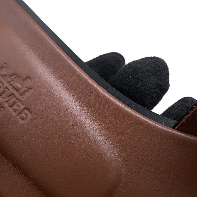 エルメス サンダル オラン レディースサイズ37 1/2 HERMES 靴 黒