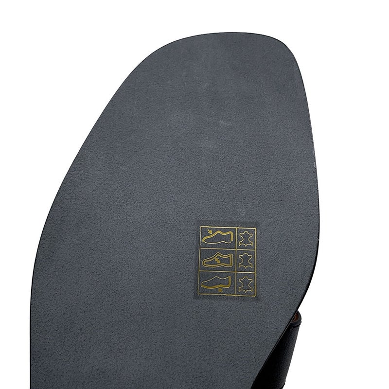 エルメス サンダル オラン レディースサイズ37 1/2 HERMES 靴 黒