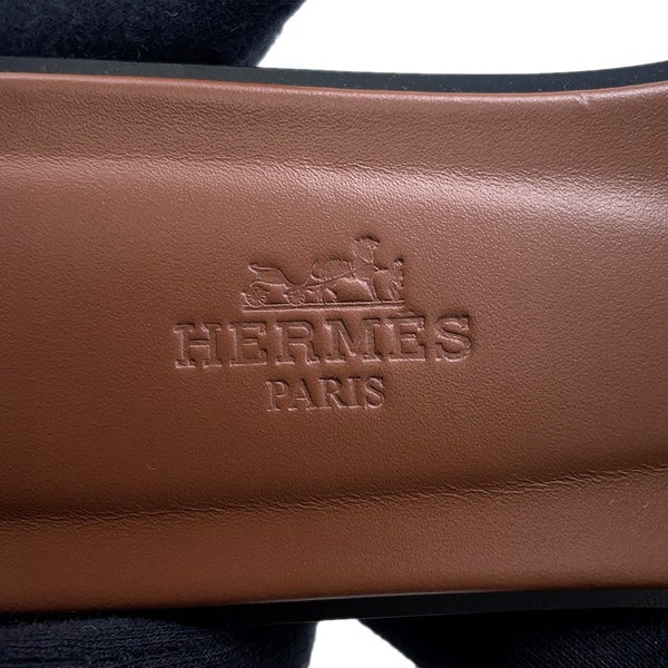 エルメス サンダル オラン レディースサイズ37 1/2 HERMES 靴 黒