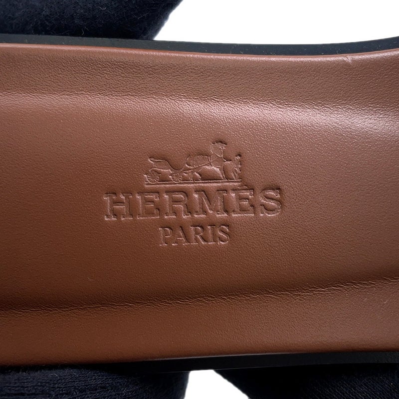 エルメス サンダル オラン レディースサイズ37 1/2 HERMES 靴 黒