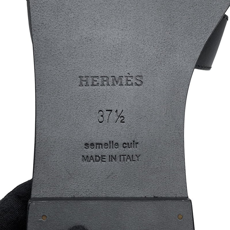 エルメス サンダル オラン レディースサイズ37 1/2 HERMES 靴 黒
